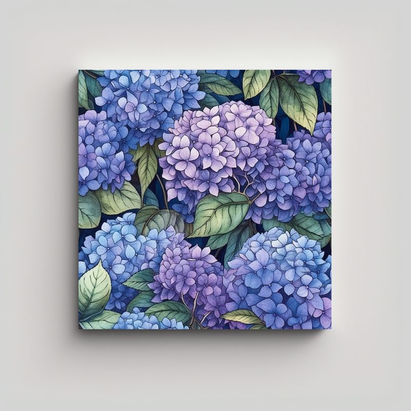 GENERICO - Hogar Deco Abstracción Pintura De Hortensia 60x60 Cm