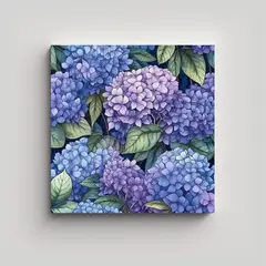 GENERICO - Hogar Deco Abstracción Pintura De Hortensia 50x50 Cm