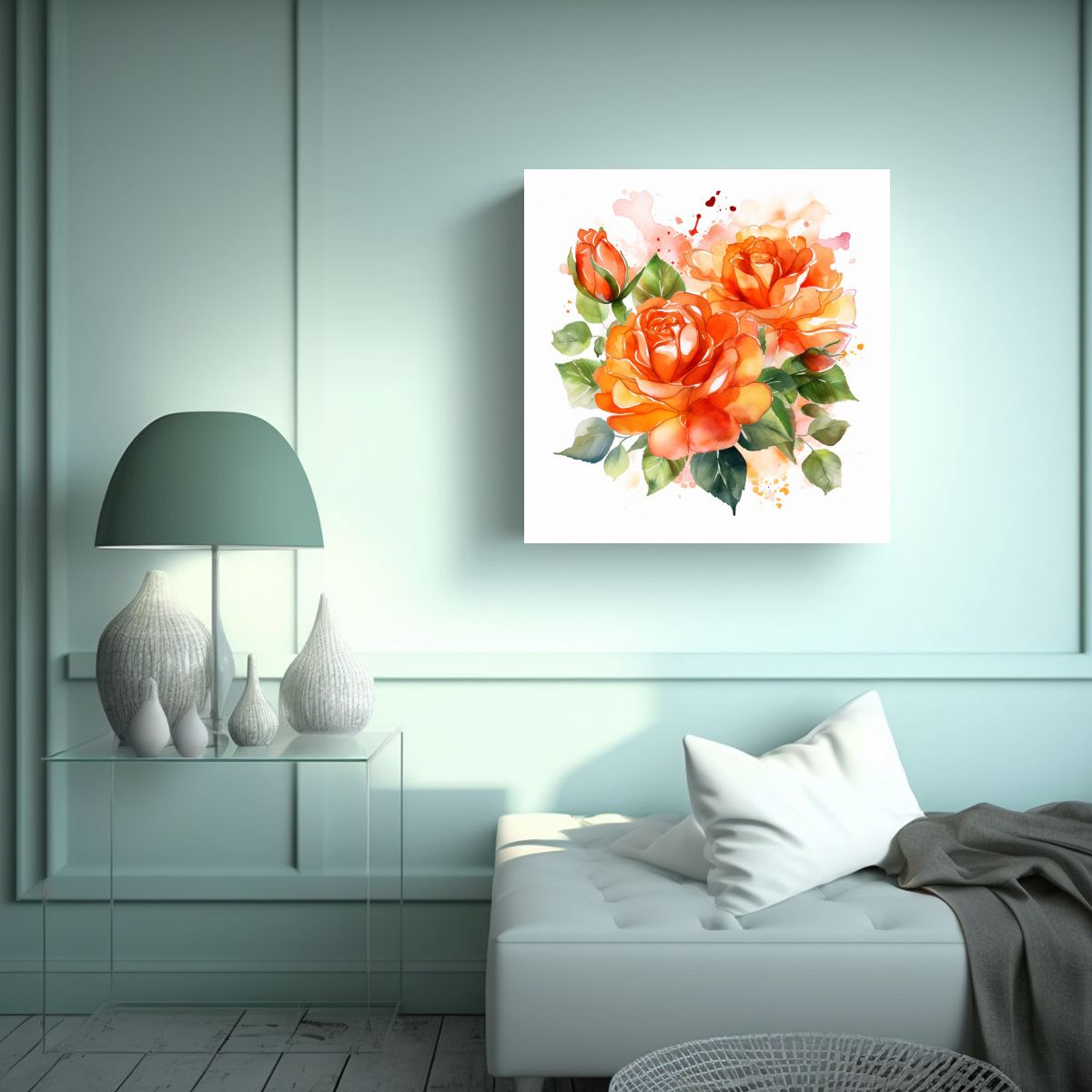 GENERICO - Pintura Decorativa Lienzo Inspirador Rosa 80x80 Cm