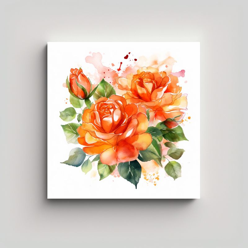 GENERICO - Pintura Decorativa Lienzo Inspirador Rosa 60x60 Cm