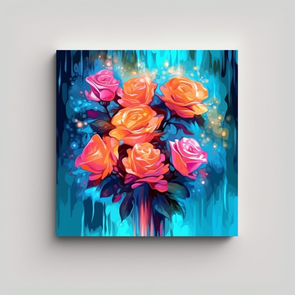 GENERICO - Arte Juvenil Lienzo Tela Sublimada Color Neón 80x80 Cm