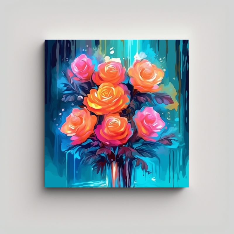 GENERICO - Arte Decorativo Lienzo Composicion Perspectiva 90x90 Cm