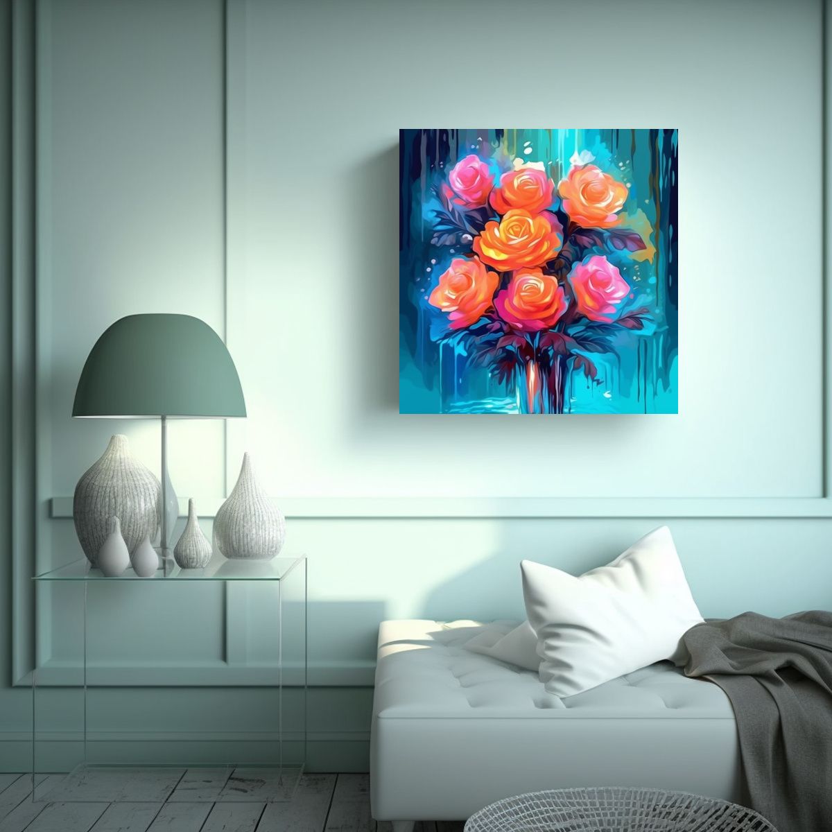 GENERICO - Arte Decorativo Lienzo Composicion Perspectiva 90x90 Cm