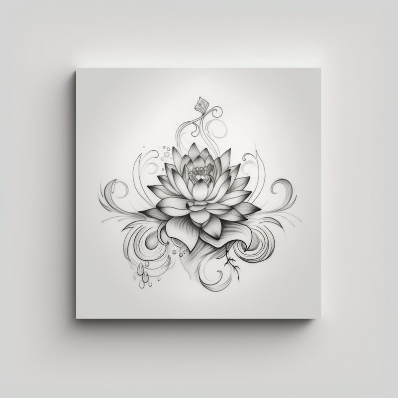 GENERICO - Lienzo Moderno Linda KING Diseño Tatuaje Ohm 80x80 Cm