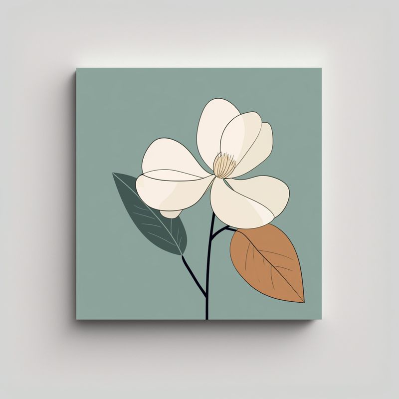 GENERICO - Arte Moderno Belleza Botánica, Diseño Plano De 90x90 Cm