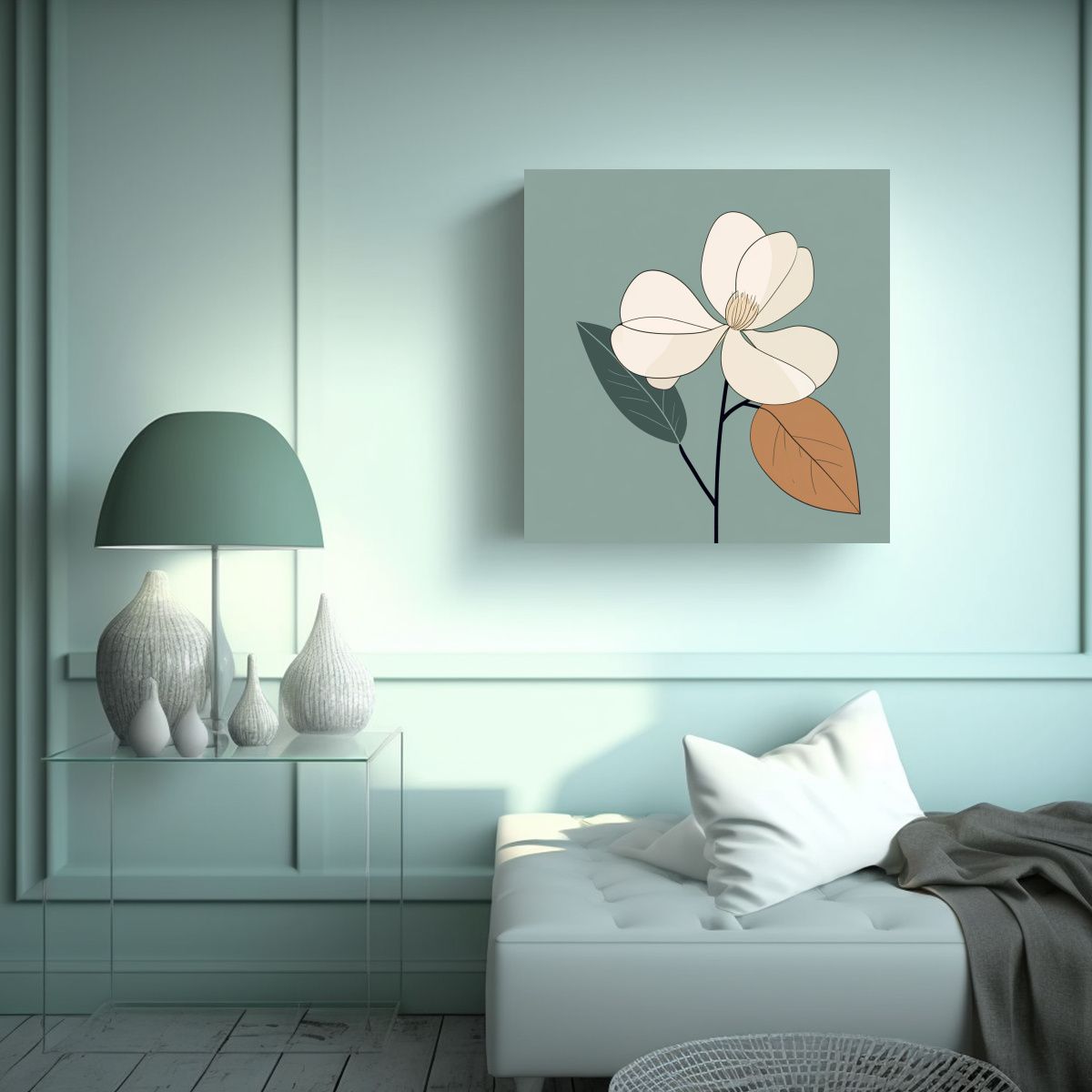 GENERICO - Arte Moderno Belleza Botánica, Diseño Plano De 70x70 Cm