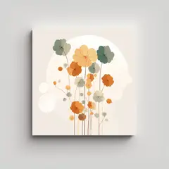 GENERICO - Arte Moderno Neutral Boho, Deco Hogar Inspirador, 70x70 Cm