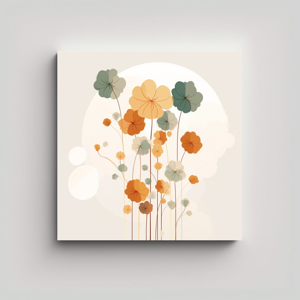 GENERICO - Arte Moderno Neutral Boho, Deco Hogar Inspirador, 50x50 Cm