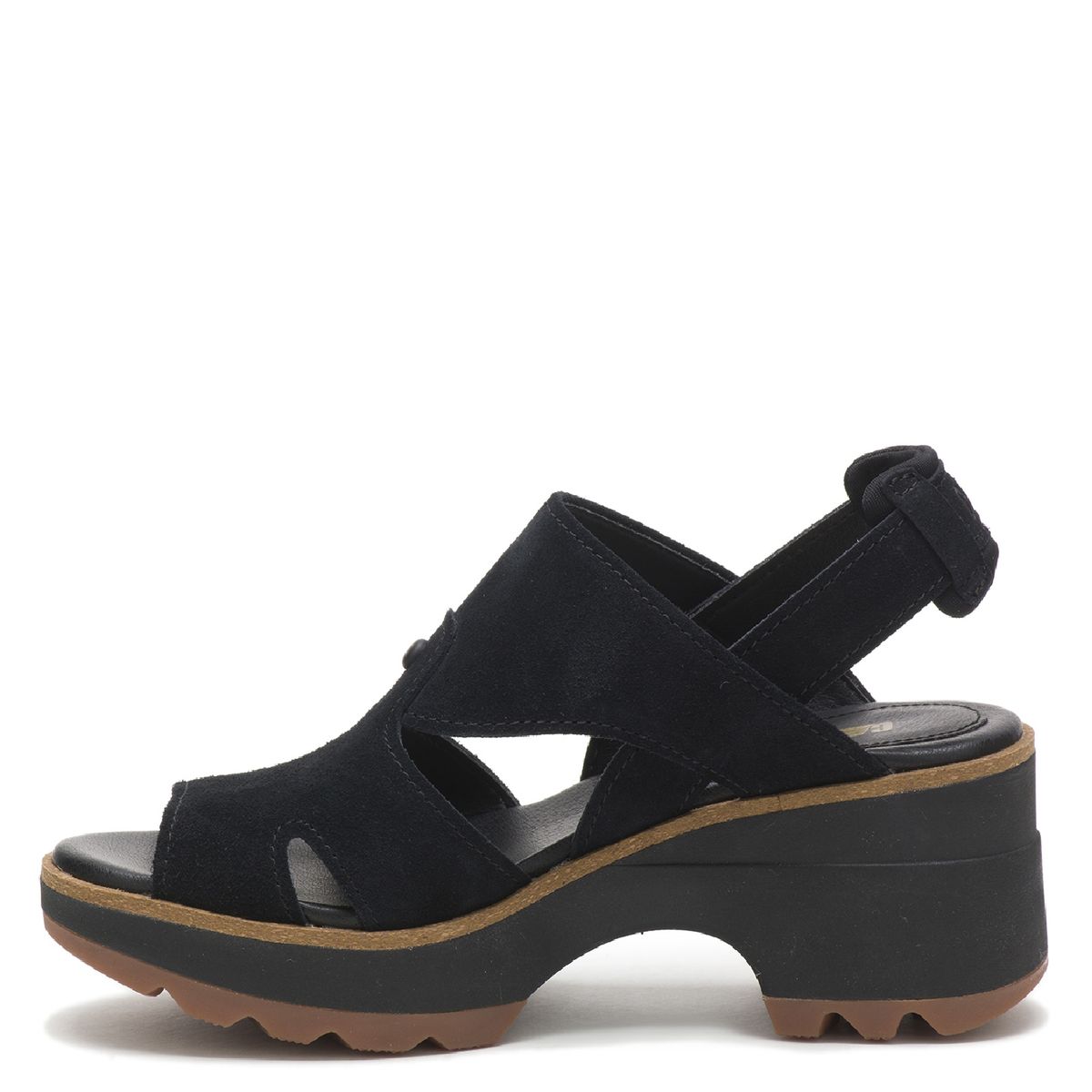 CAT - Sandalia Cuero Mujer Negro