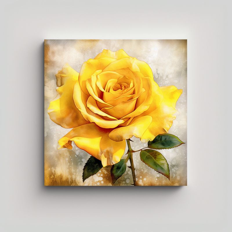 GENERICO - Pintura Decorativa Lienzo Alta Calidad Rosa 70x70 Cm