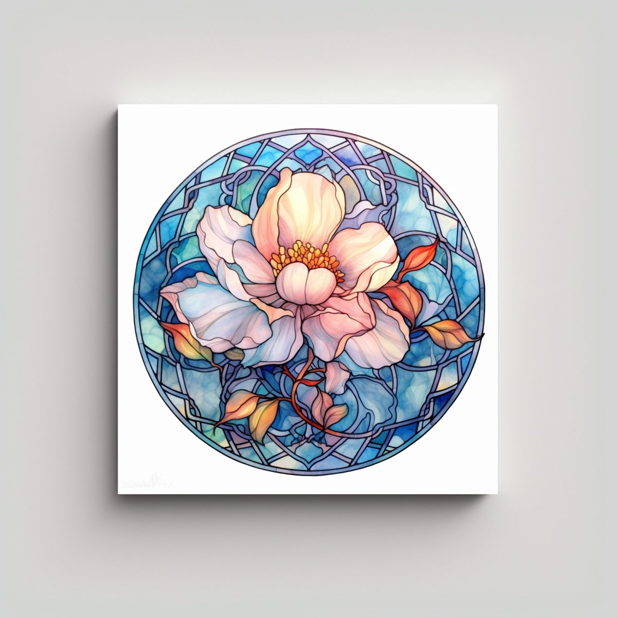 GENERICO - Arte De Pared Dibujo Culturar Vidrio Manchado 70x70 Cm