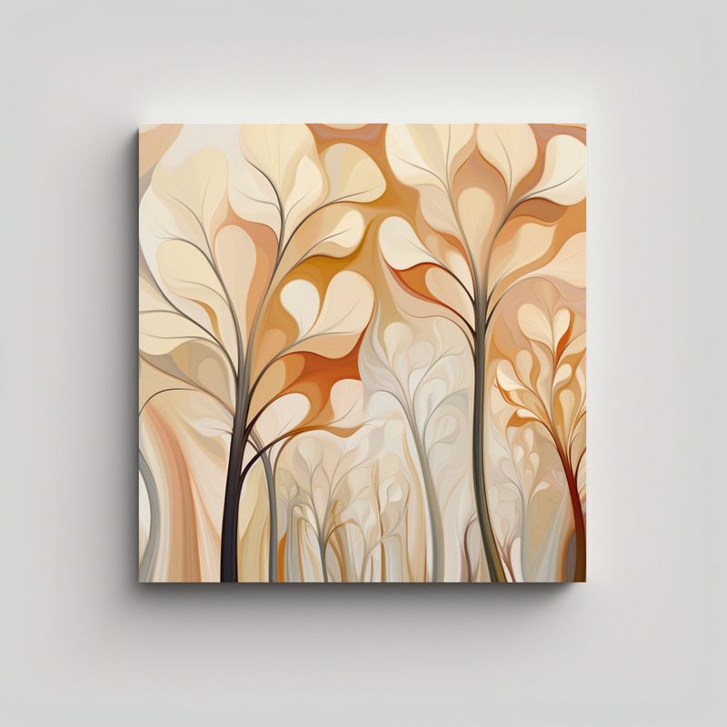 GENERICO - Arte Moderno Fotografía Abstracta Botánica Tela 80x80 Cm