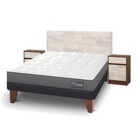 Cama Europea Anatomic 2 Plazas Bn 150 X 200 Cm + Muebles Legno