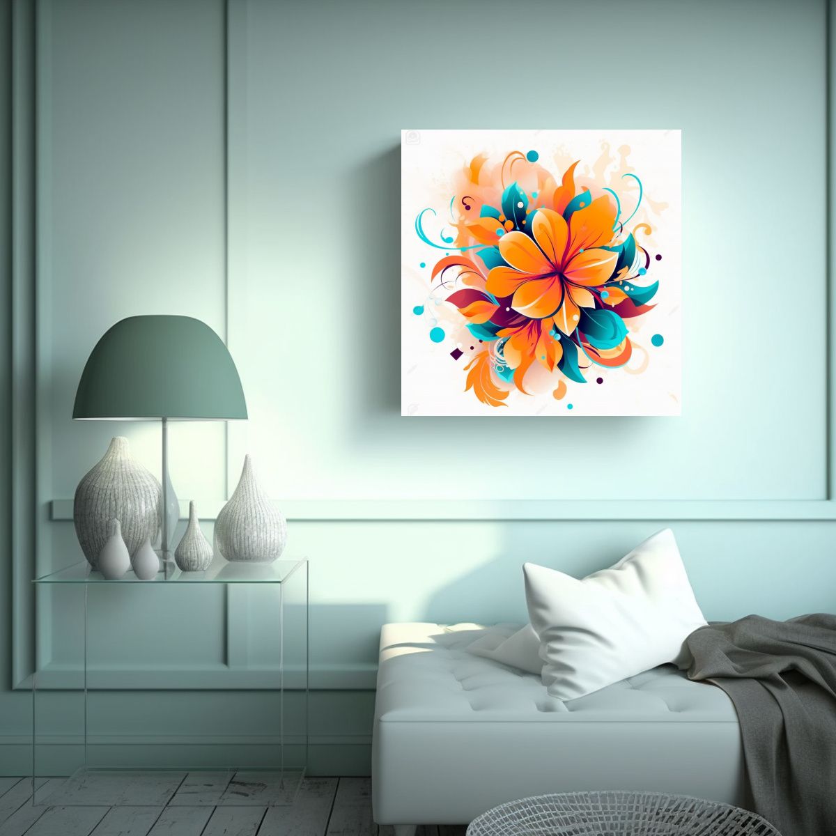 GENERICO - Lienzo Decorativo Equilibrio Visual Arte Moderno 60x60 Cm