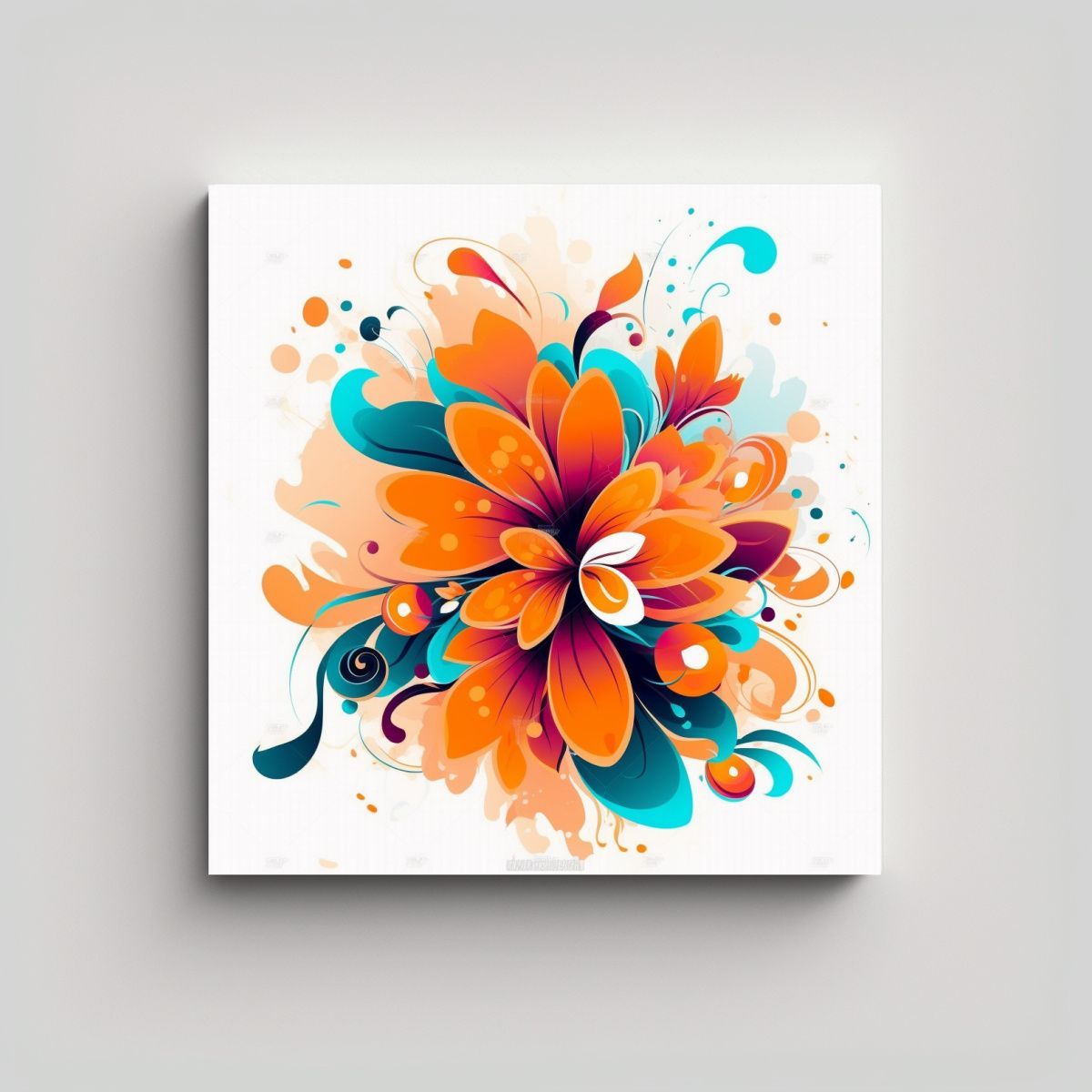 GENERICO - Arte Decorativo Bastidor Tela, Diseño Artesanal 60x60 Cm