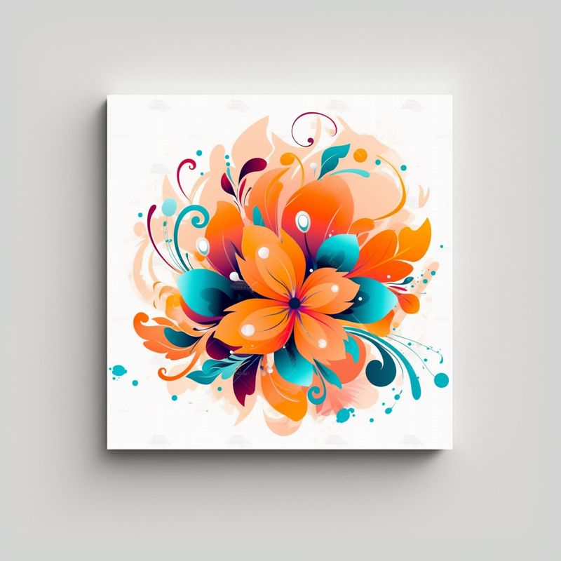 GENERICO - Pintura Decorativa Moderna Composición De 90x90 Cm
