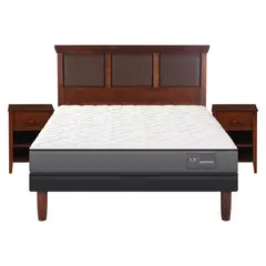 CIC - Cama Europea Anatomic 2 Plazas 150X200 Cm + Muebles Torino