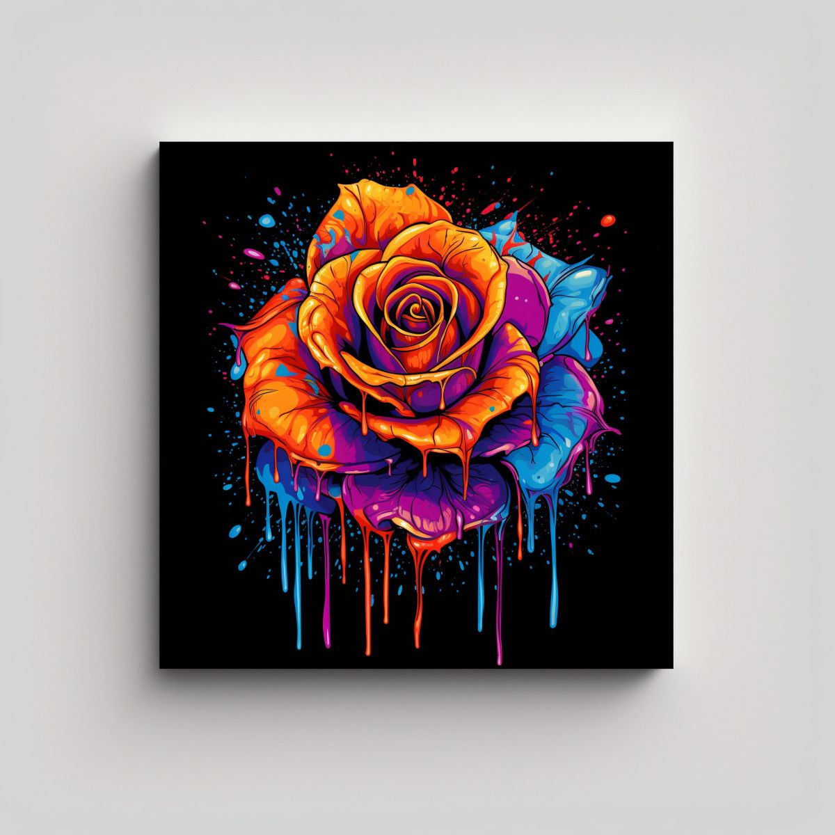 GENERICO - Pintura Abstracta Enigmática Rosada Multicolor 90x90 Cm