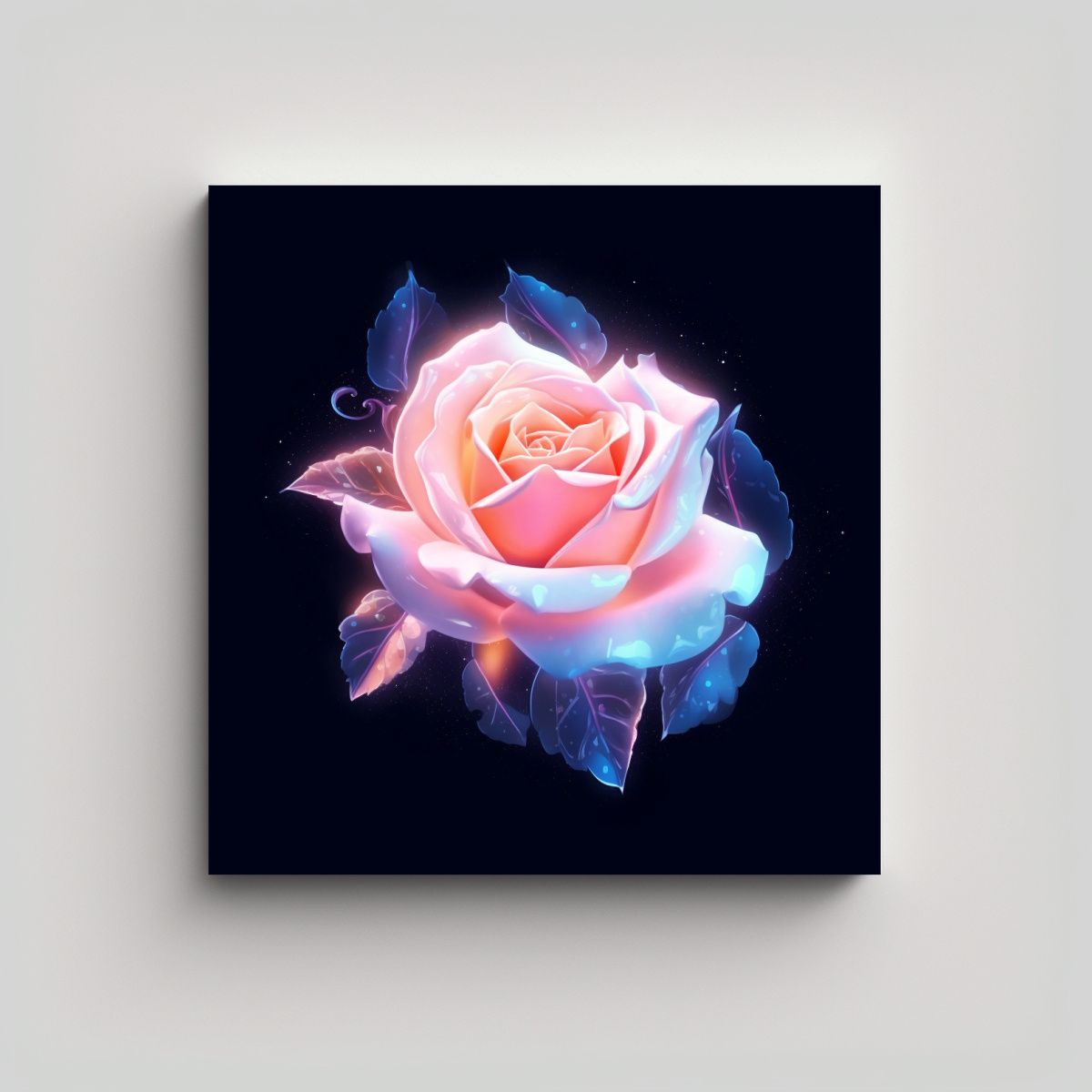 GENERICO - Brillante Rosa Mariposa Fantasía Arte Pared 70x70 Cm