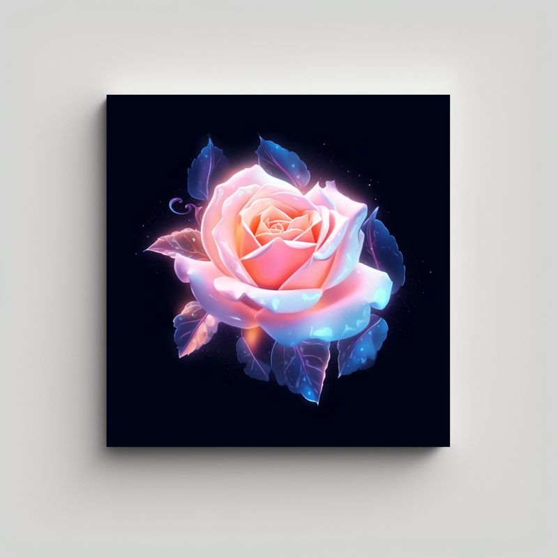 GENERICO - Brillante Rosa Mariposa Fantasía Arte Pared 60x60 Cm