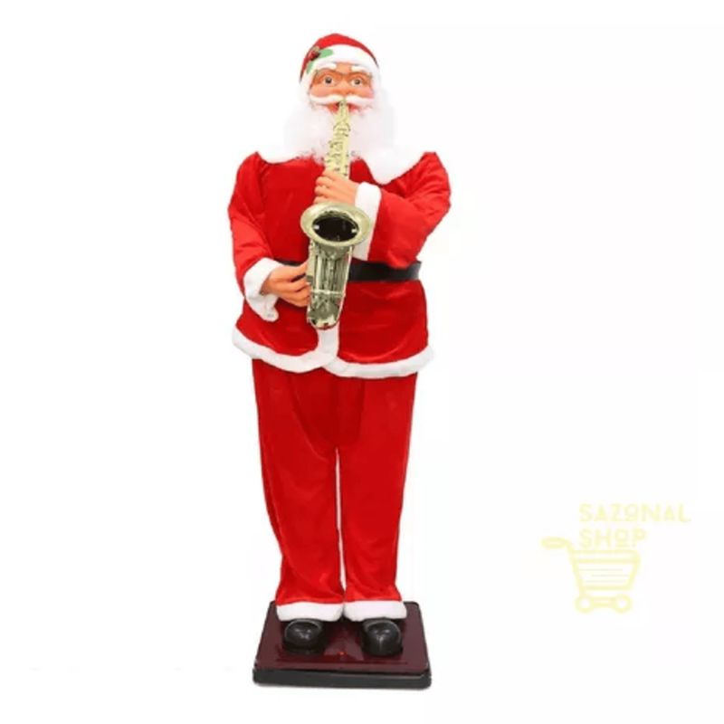 GENERICO - Papá Noel Musical 1.80 Alt Con Sensor De Movimiento Y Presen