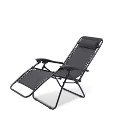 ANGELES DEL HOGAR - Silla Plegable De Descanso Para Terraza Playa Color Negro