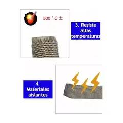 GENERICO - Cinta Termica Aislante Escape Fibra Auto Moto Anti Quemadura