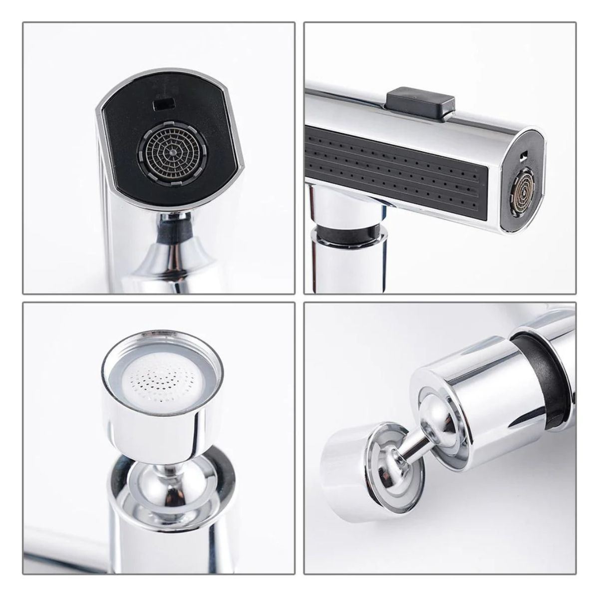 GENERICO - Grifo Cascada de Acero 360 grados