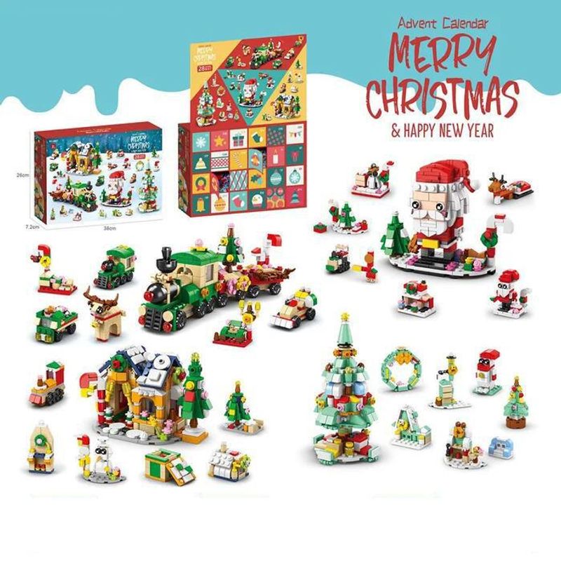 TIOZONEY - Calendario de Adviento de Navidad 6 en 1 tren de Papá Noel