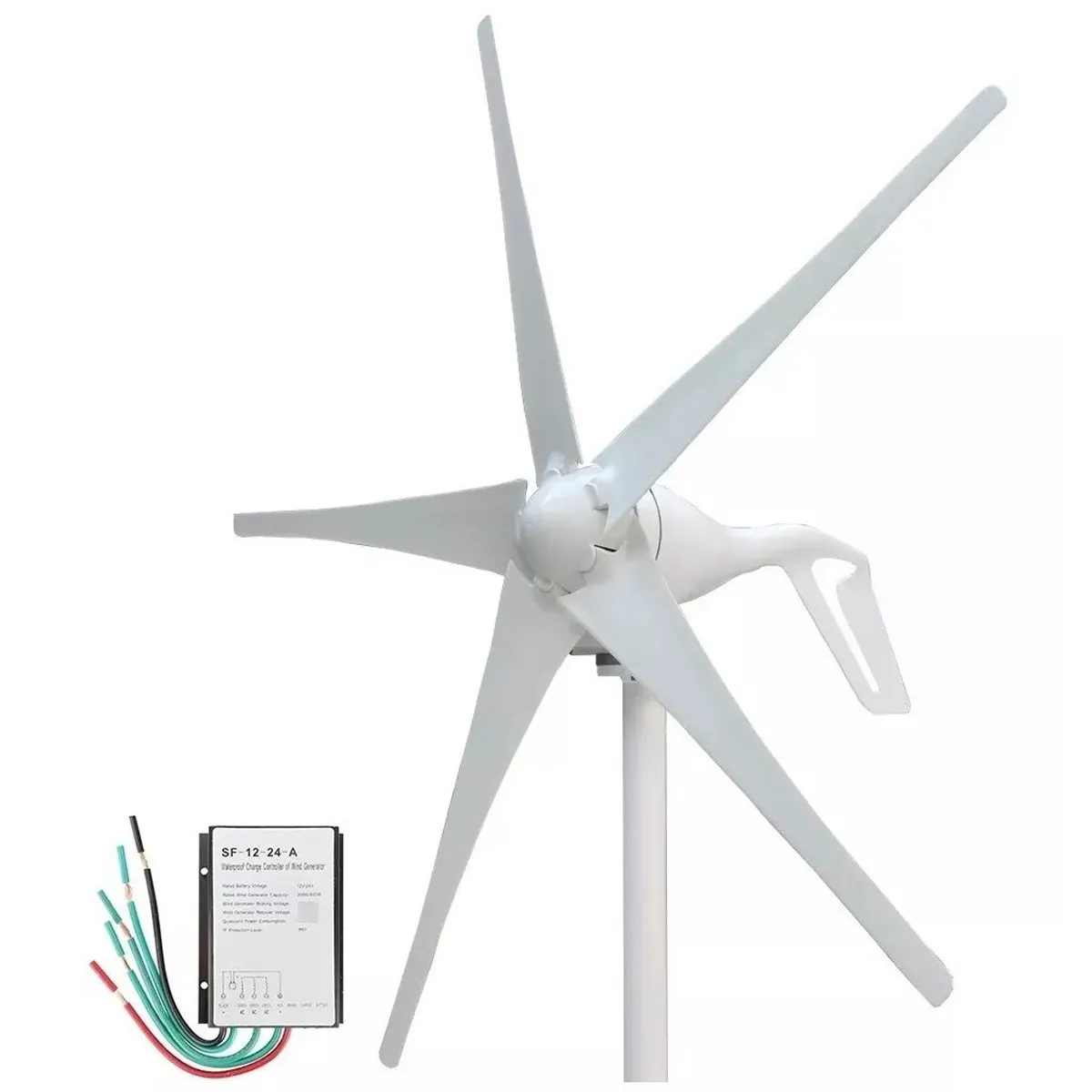 KUANGYE - Turbina Eolica 5 Aspas 400w 24v, Con Regulador