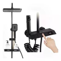 Ducha Columna Visor Digital 4 Funciones Inox Y Bidet