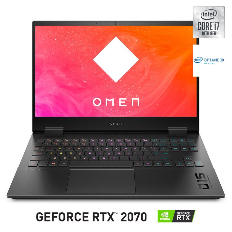 HP - Notebook Gamer 15-EK0008 Intel Core i7-10750H 32GB RAM + 32 Intel Optane 512GB SSD NVIDIA GeForce RTX 2070 144Hz