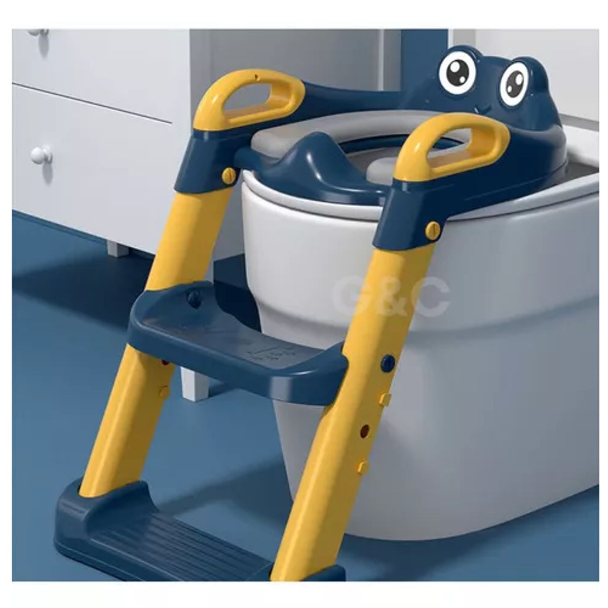 GENERICO - Asiento Entrenador Baño Con Escalera Y Agarradera Multicolor