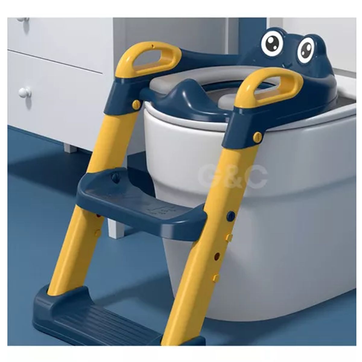 GENERICO - Asiento Entrenador Baño Con Escalera Y Agarradera Multicolor