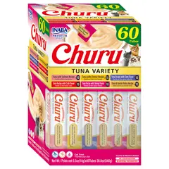 CHURU - Inaba Snack Gato Mix Sabor Atun, 60 Tubitos