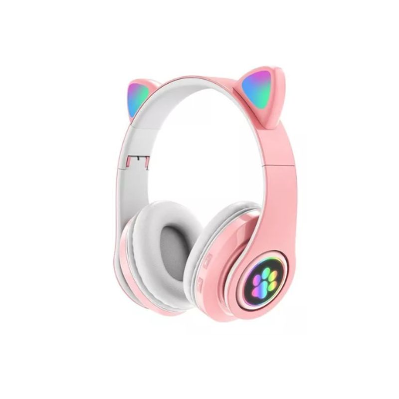 GENERICO - Audifonos Bluetooth Inalambrico De Niños Orejas Rosado