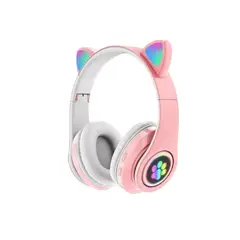 GENERICO - Audifonos Bluetooth Inalambrico De Niños Orejas Rosado
