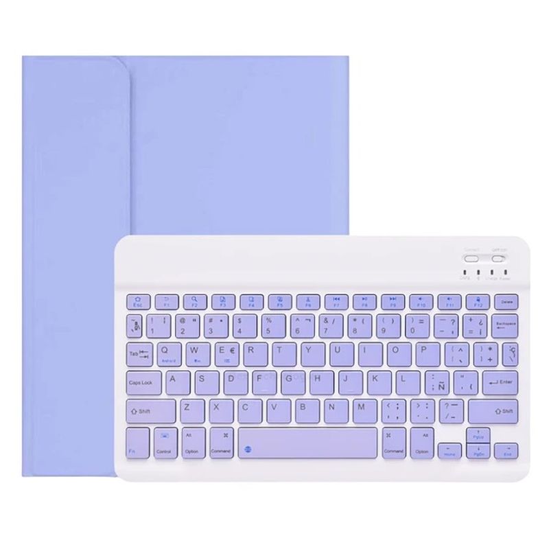 GENERICO - Smart Case purpura con teclado Magnetico Para iPad 10,9  (2022)