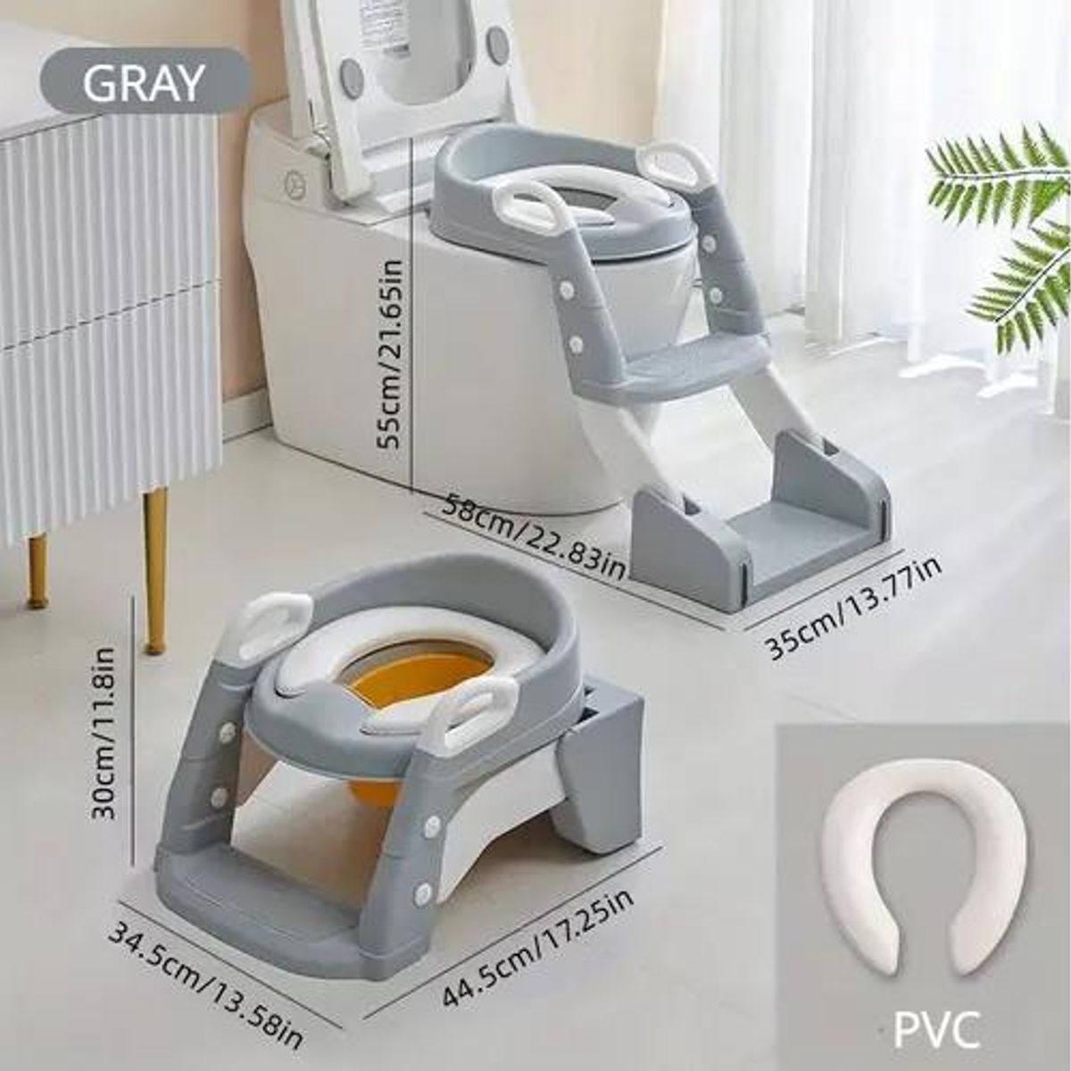 GENERICO - Pelela Asiento Adaptador Escalera Inodoro Wc 3 En1 Niños X L