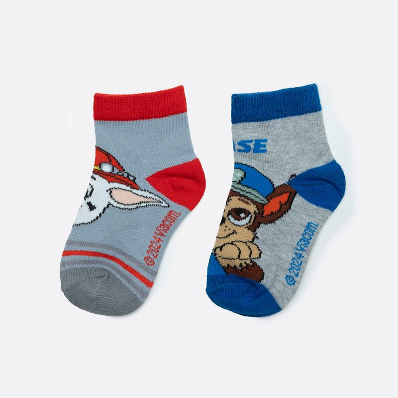 PAW PATROL - Bipack Niño Calcetin Chase y Marshall Azul Paw Patrol