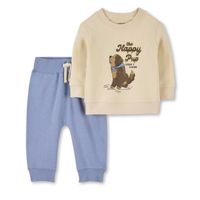 Set 2 piezas Conjunto Buzo Poleron Niño 100% Algodon Happy Pup