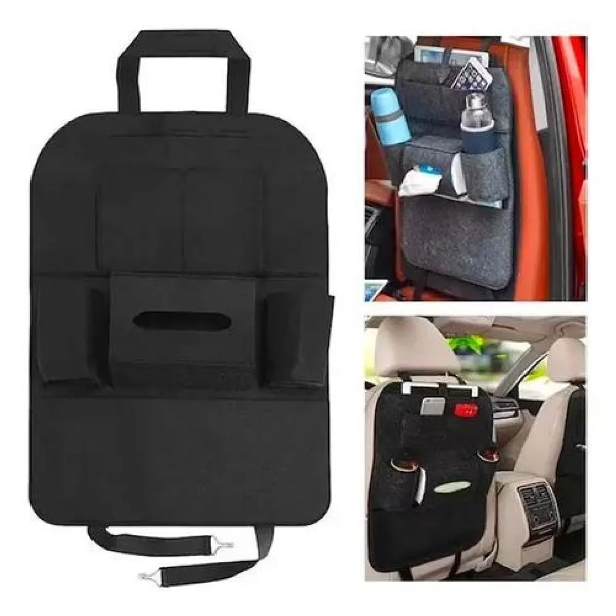 GENERICO - Organizador bolso para asiento de auto color negro