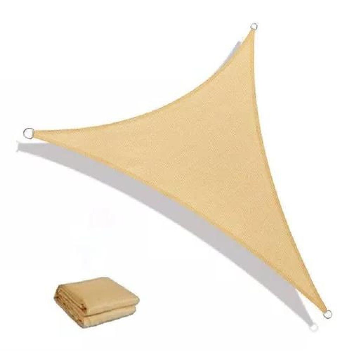 GENERICO - Toldo sombra importado 5x5x5 m anti UV color crema