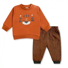 TEDMIMAK - Set 2 piezas Conjunto Buzo Poleron Niño 100% Algodon Happy Cats