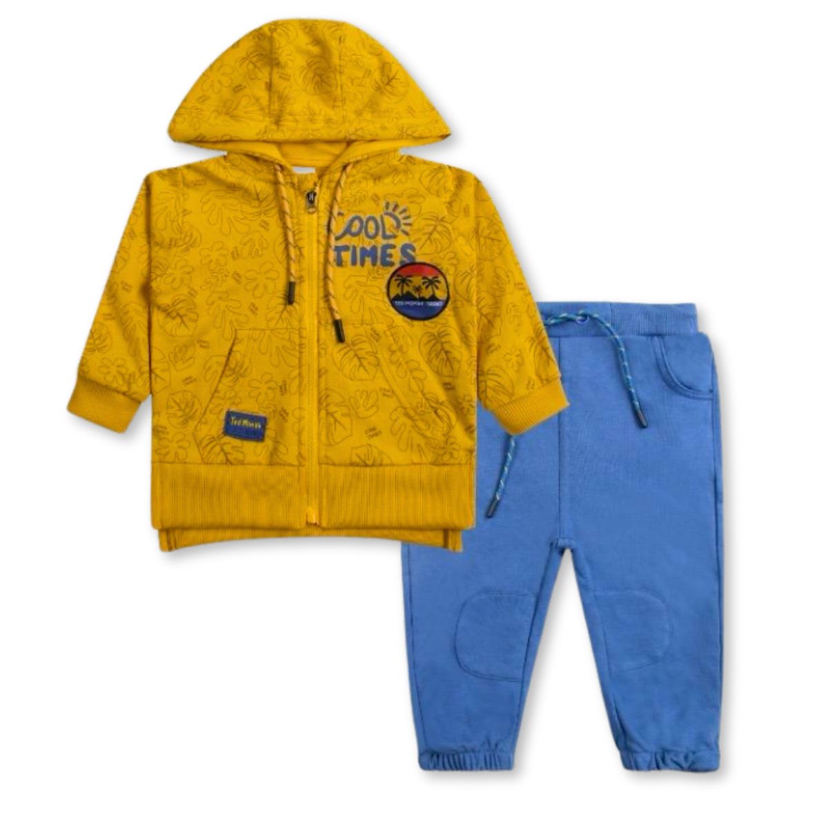 TEDMIMAK - Set 2 piezas Conjunto Buzo Polerón Niño 100% Algodón Cool Times