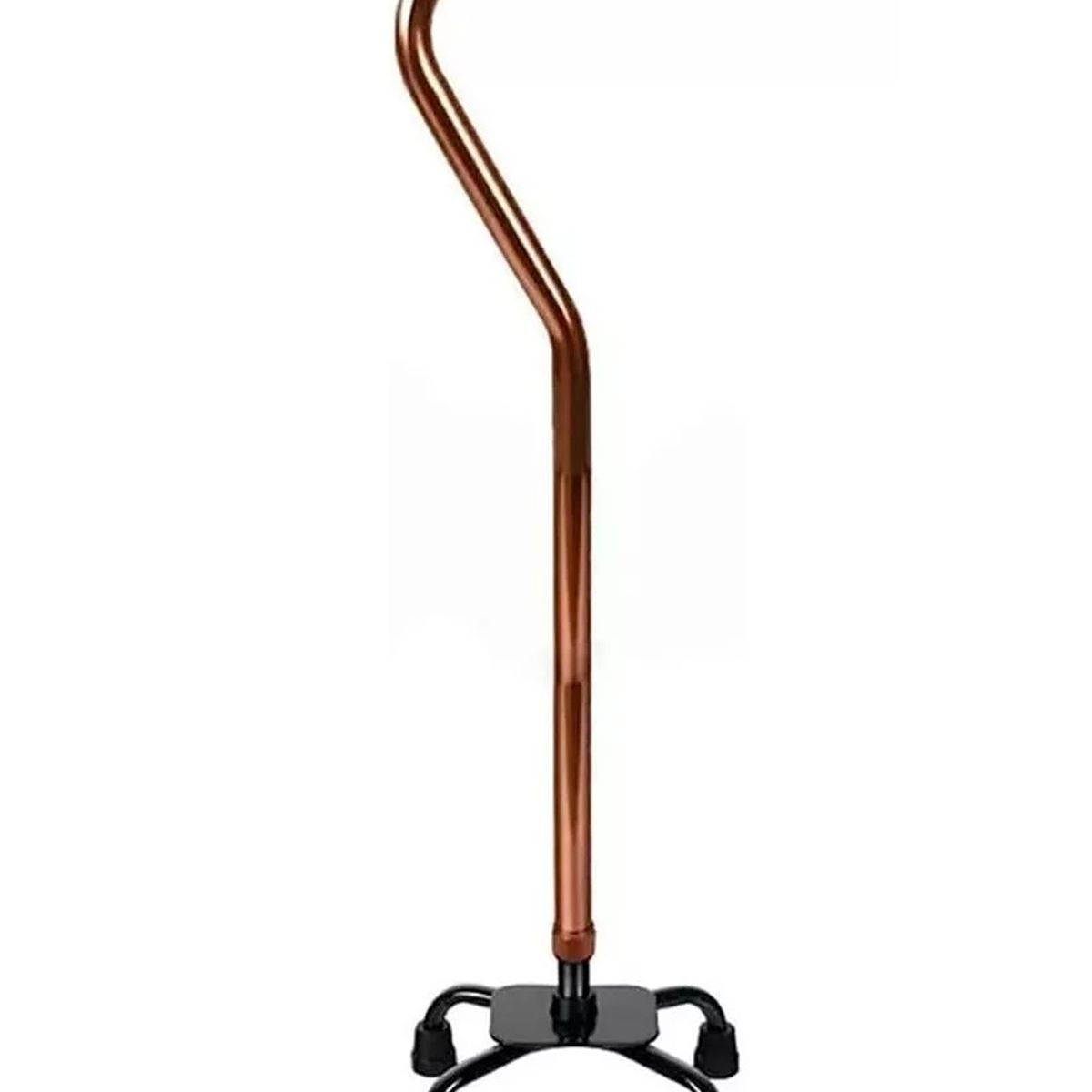 GENERICO - Baston 4 Patas Cuadruple Ortopedico Altura Regulable Bronce
