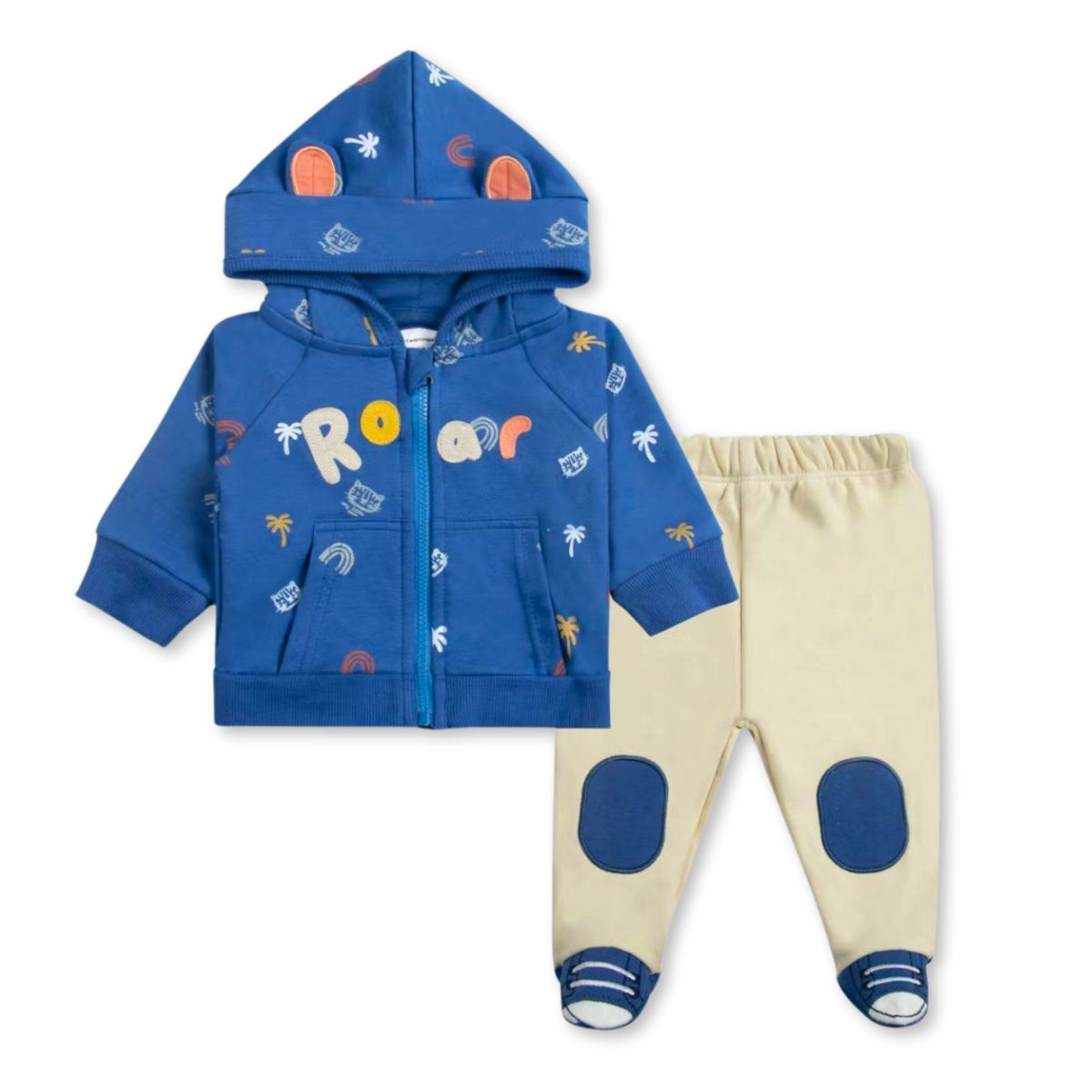 TEDMIMAK - Set 2 piezas Conjunto Buzo Poleron Niño 100% Algodon Funny Cats