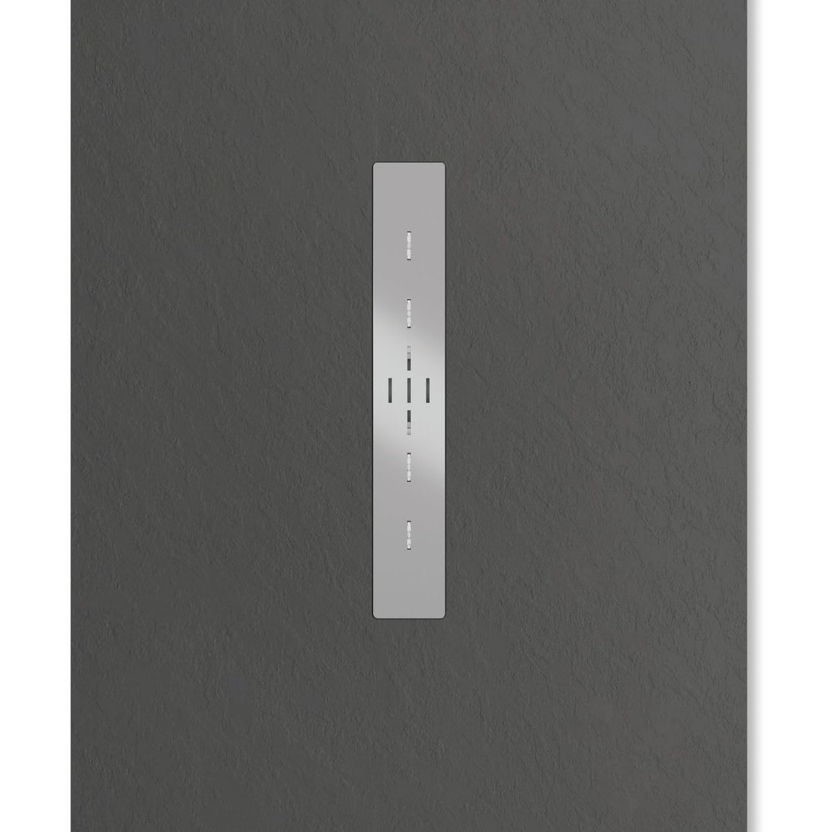 VELSTON - Receptaculo de ducha Negro SMC 120X70cm altura 3cm Textura Piedra Artificial con Gelcoat ISO-NPG