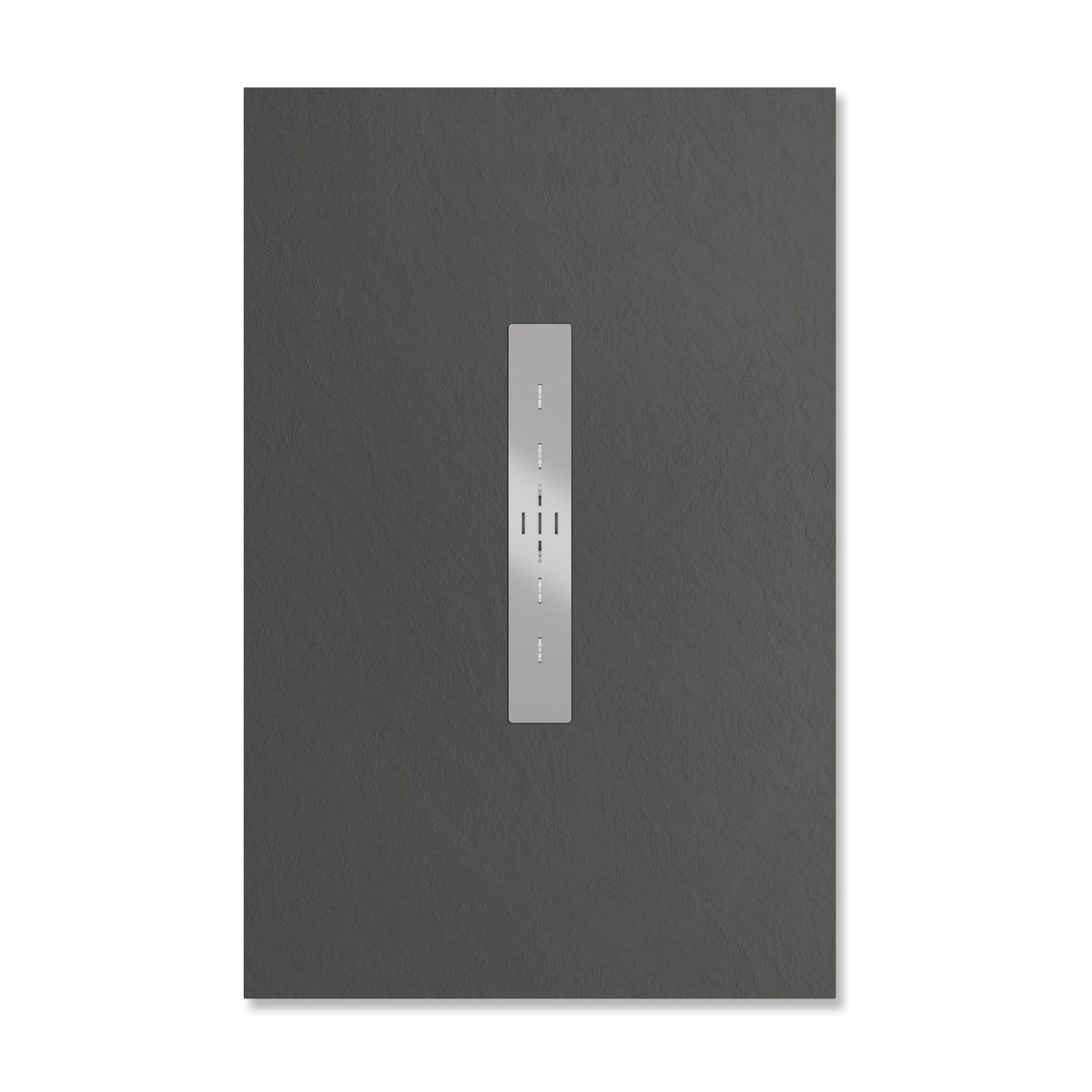 VELSTON - Receptaculo de ducha Negro SMC 120X70cm altura 3cm Textura Piedra Artificial con Gelcoat ISO-NPG