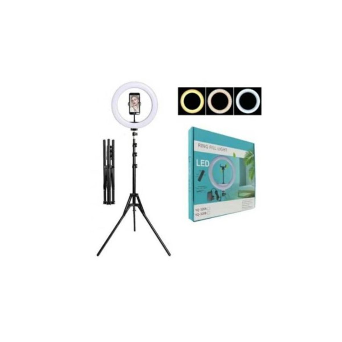 GENERICO - Aro Luz Led 30 Cm Con Trípode Ajustable Fotografía